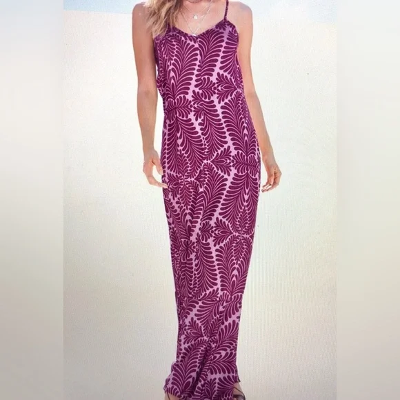 Venus Tassel Tie-Back Maxi Dress Purple Size Small NWOT💗💜 - Picture 1 of 8